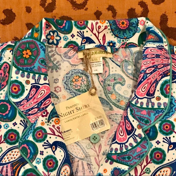 Cost Plus World Market Other - JUST BUY IT🦚WORLD MARKET PEACOCK NIGHT SHIRT